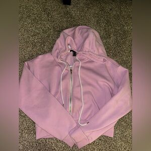 Pink forever 21 Zip-Up Hoodie